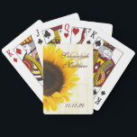 Baralho Presentes de Placa de Brincadeira Personalizada de<br><div class="desc">Vintage Sunflower Wedings</div>