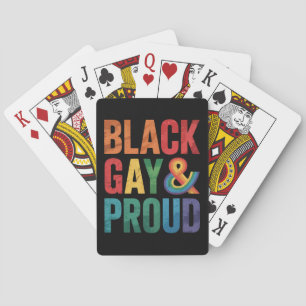 Baralho Pretos Gays e Orgulhosos LGBTQ Pretos Queer