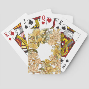 Baralho Primavera Floral Frota Flor-Rosa Flor-Rosa Arte