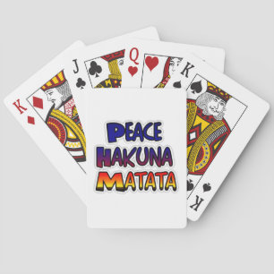 Baralho Produtos para presentes da Peace Hakuna Matata