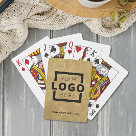 Baralho Promoção de logotipo comercial personalizado preto
