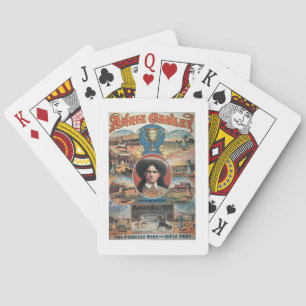 Baralho Propaganda de poster Annie Oakley que caracteriza