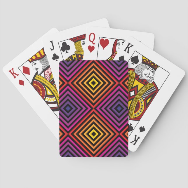 Baralho Psicodélico Rainbow Chevron Patterno (Verso)