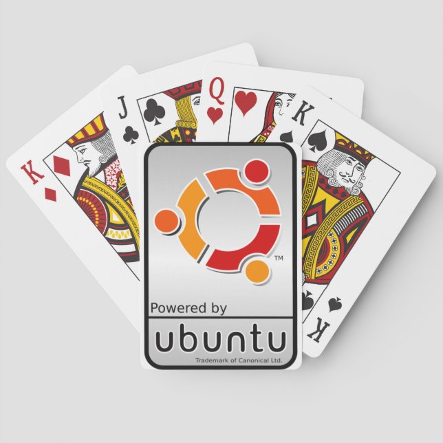 Baralho Psto por cartões de Ubuntu (Verso)