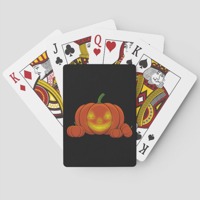 Baralho Pumpkin brilhante Jack-o'-Lanterna (Verso)