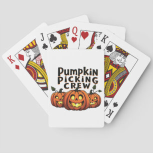 Baralho Pumpkin Pegando Tripulação Fala O Halloween
