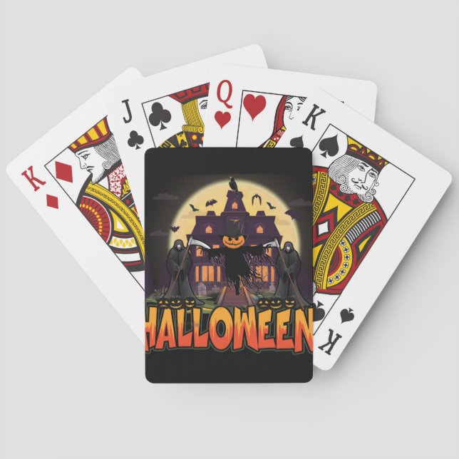 Baralho Pumpkin Scary House, Halloween (Verso)