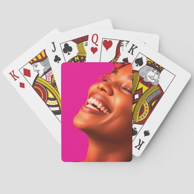 Baralho Put Her Photo on a Pack of Classic Playing Cards (Verso)