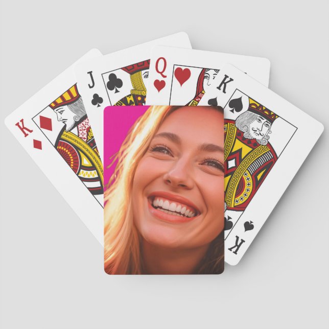 Baralho Put Your Photo on a Pack of Classic Playing Cards (Verso)