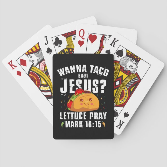 Baralho Quer Taco Sobre Jesus Cinco de Maio Cristão (Verso)