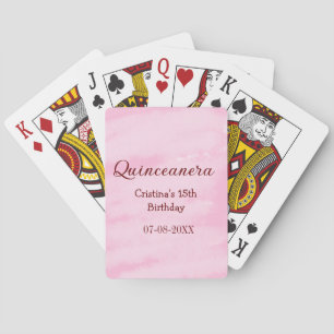 Baralho Quinceanera anos 15 de aniversário adicione nome t