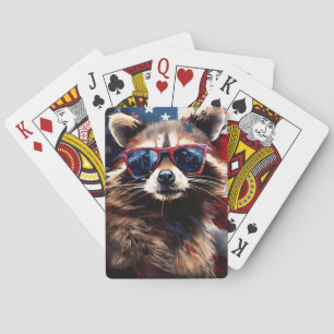 Baralho Racoon 4 de julho Dia da Independência