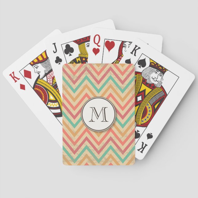 Baralho Rainbow Grunge Zigzag Chevron Stripes (Verso)