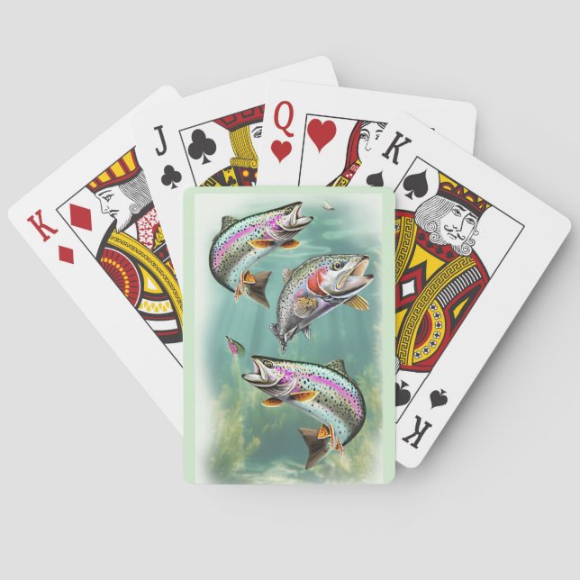 Baralho Rainbow Trout Natação (Verso)