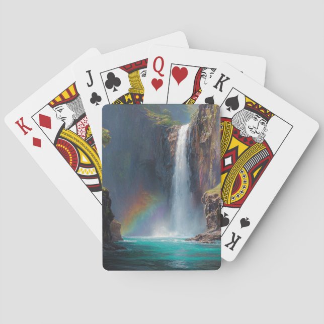 Baralho Rainbow Waterfall Fantasy Scene Playing Cards (Verso)
