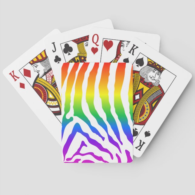 Baralho Rainbow Zebra Pattern (Verso)
