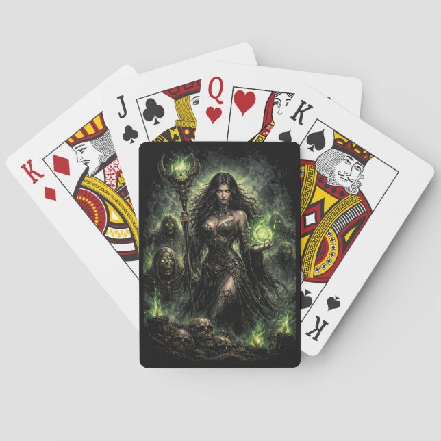 Baralho Rainha da Chama Verde (Verso)