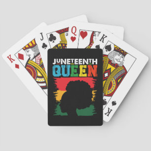 Baralho Rainha do Juneteenth Menina Afro Negra Melanina