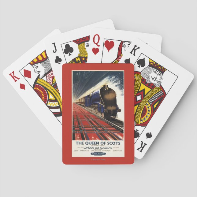 Baralho Rainha do trem escocês do Pullman (Verso)