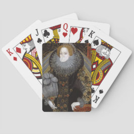 Baralho Rainha Elizabeth I soprando uma pastilha branca