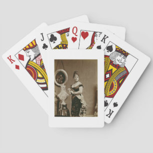 Baralho Rainha Emma (1836-85) (fotografia do sepia)