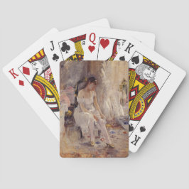 Baralho Rapariga colocando suas meias (por Berthe Morisot)