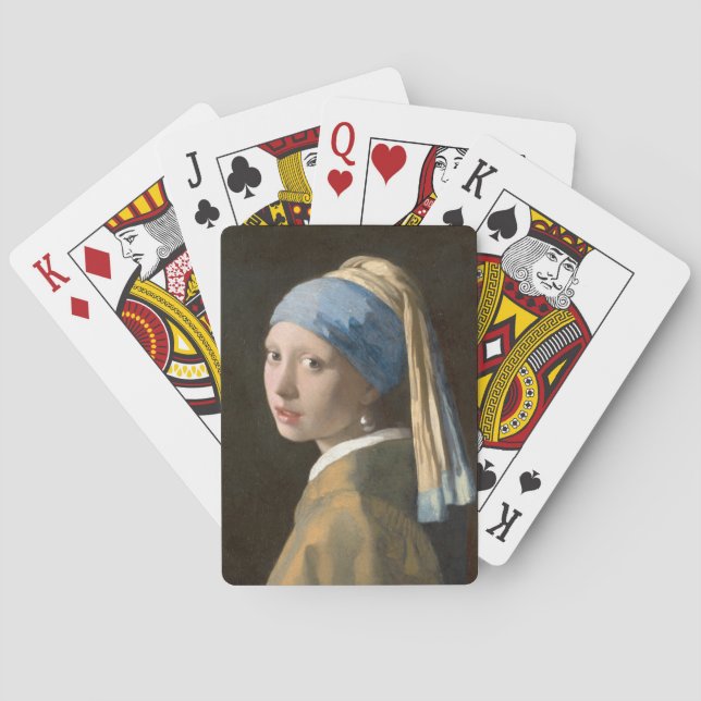 Baralho Rapariga com pérolas e Arte Vermeer (Verso)