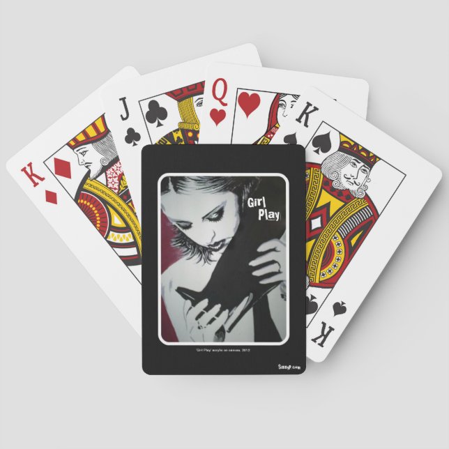 Baralho 'Rapariga Jogando' Cartões (Verso)