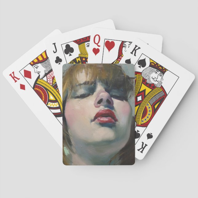 Baralho Rapariga Olhando para Baixo (por Malcolm T. Liepke (Verso)