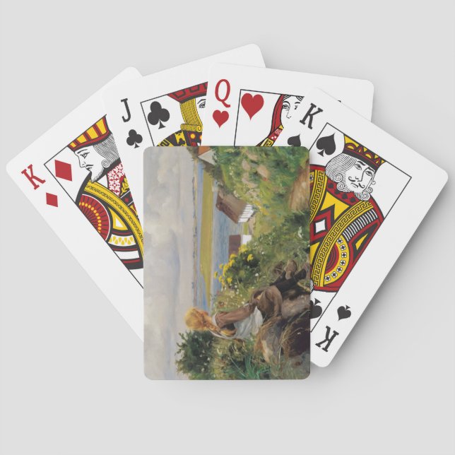 Baralho Rapariga perdida em pensamento (por H.A. Brendekil (Verso)