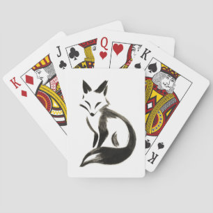 Baralho Raposa Silenciosa - Pincel de Tinta Minimalista em