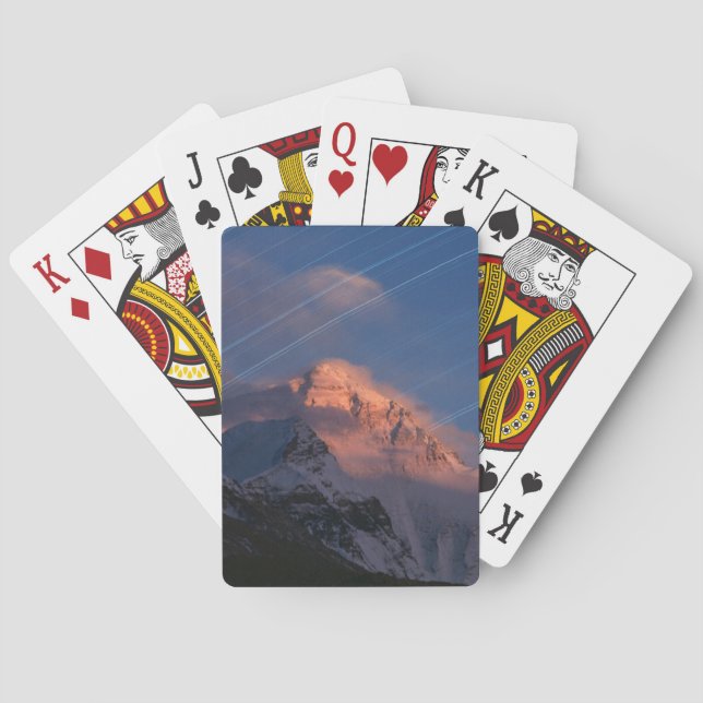 Baralho Rastreio de estrelas | Monte Everest Tibete, China (Verso)
