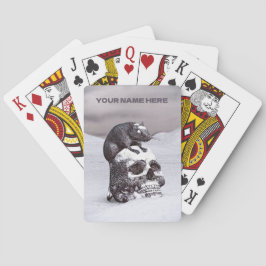 Baralho Rato no crânio na neve