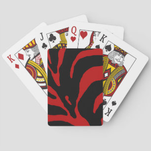 Baralho Red Abstrato Zebra Stripes