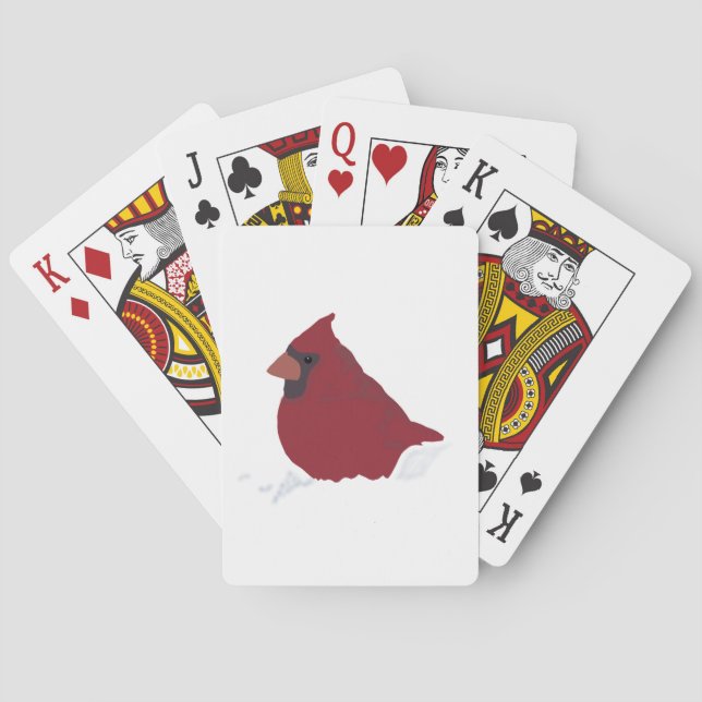 Baralho Red Cardinal Winter Snow (Verso)