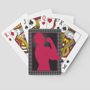 Baralho Red Rosie the Riveter Silhouette and Pattern