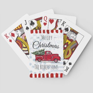 Baralho Red Vintage Truck Árvore de Natal Personalizada