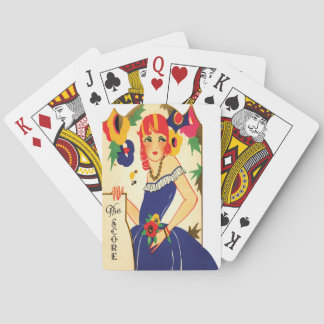 Baralho Registro da ponte do art deco do vintage