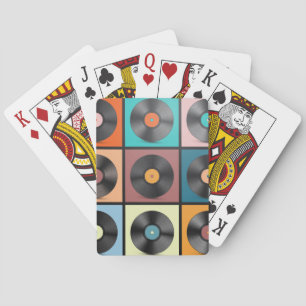 Baralho Registros de vinilo: conjunto retrô LP.
