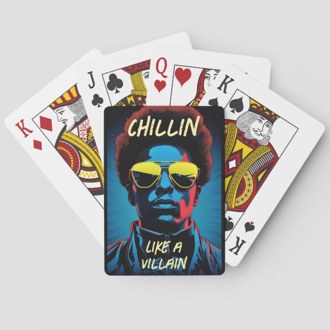 Baralho Relaxando Como um Vilão Jogando Cartas (Verso)