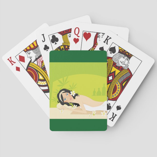 Baralho Relaxing Zen Spa Woman Tropical Wellness (Verso)