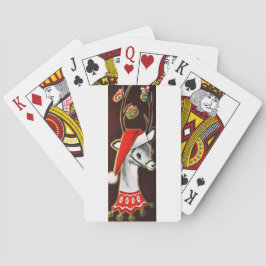 Baralho Rena bonita do meio século do vintage