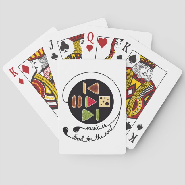 Baralho Reprodutor de Música Simples e Estilizado com Ícon (Verso)
