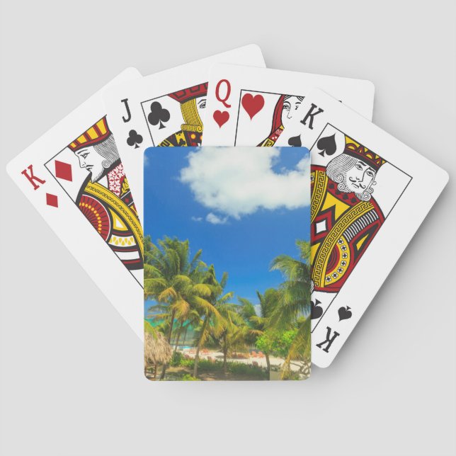 Baralho Resort de praia tropical, Belize (Verso)