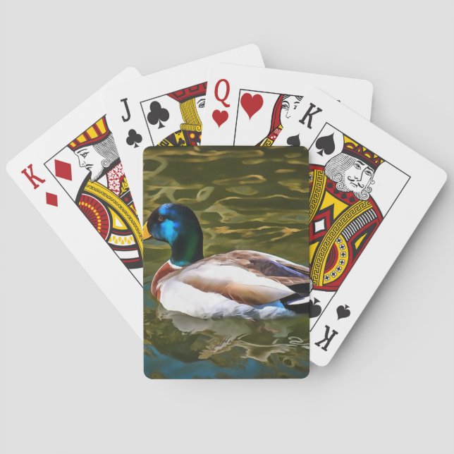 Baralho Retrato Artístico de Pato Mallard (Verso)