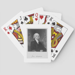 Baralho Retrato de James Madison, gravado por William A.