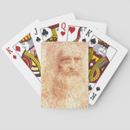 Baralho Retrato de Leonardo da Vinci a giz vermelho