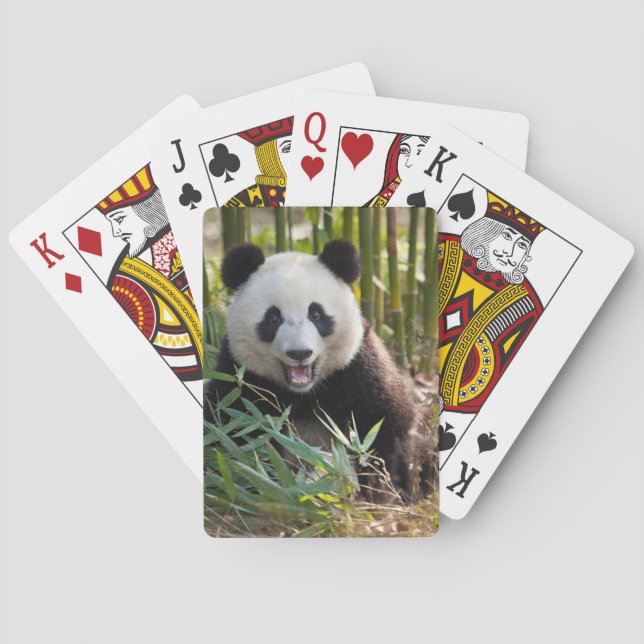 Baralho Retrato de Panda Sorridente (Verso)