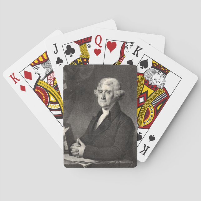 Baralho Retrato de Thomas Jefferson (Verso)