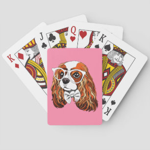 Baralho Retrato descuidado do Spaniel de rei Charles